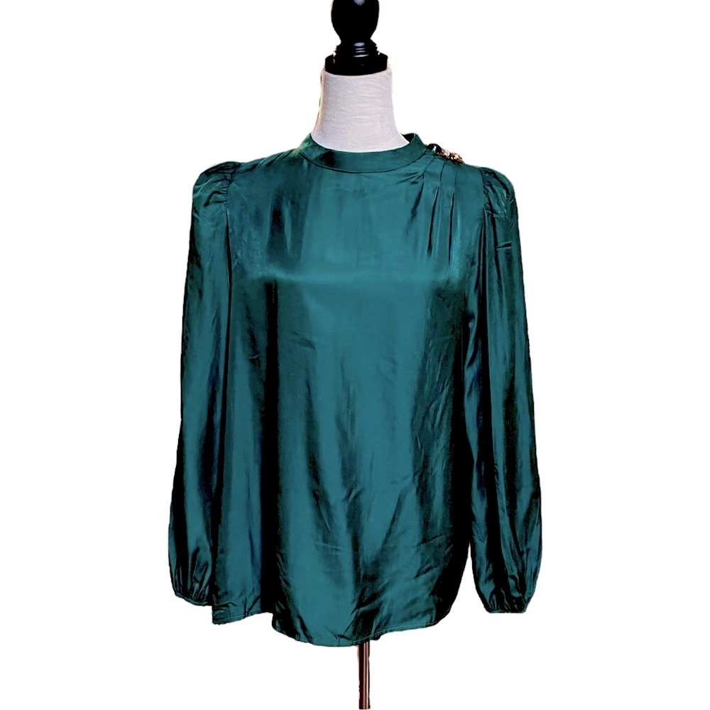 LIFE Emerald Green Long Sleeve Blouse
